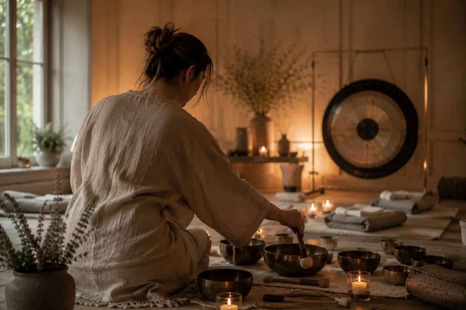 Practitioner at work · holding the room